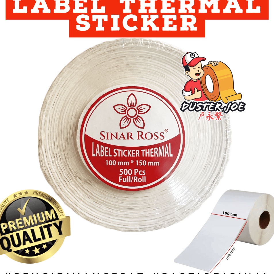 

Sinar Ross Label Kes Thermal Barcode 1x15 isi 5 LEMBAR PER 1 ROL