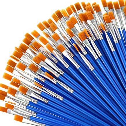 

Dijual GROSIR Kuas lukis 5pcs grosir Round Flat Tip Kuas Melukis Cat Nylon Brush