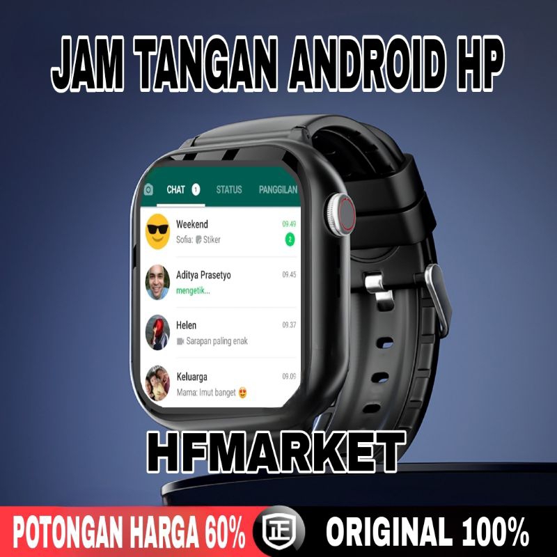 Smartwatch Imo Jam Tangan Pintar Hp Jam Tangan Monitor Kesehatan Monitoring Tidur Monitor Kamera Pel