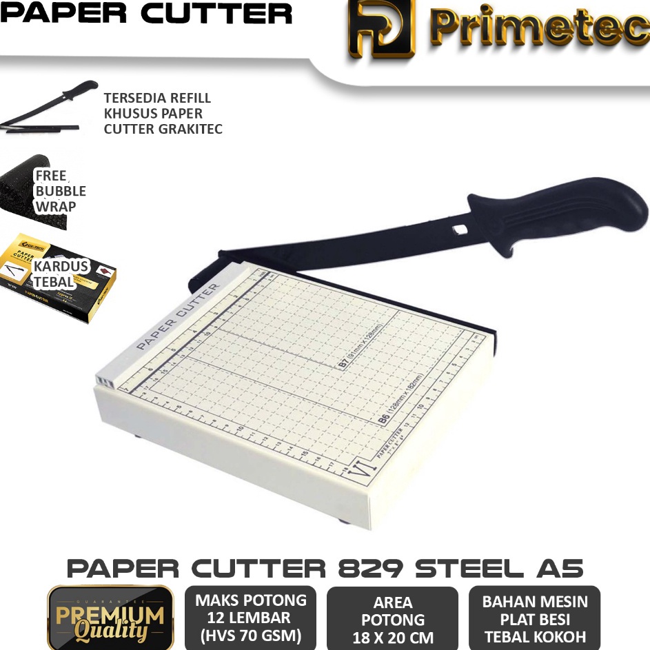 

Premium Paper Cutter Mini A5 Alat Potong Mesin Pemotong Kes HVS Sticker Dos PVC ID Card Yellow Board Art Paper Vinyl Bontax Camel Kes Photo