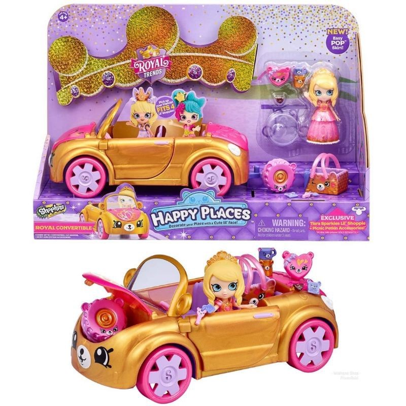 Shopkins Happy Places Royal Convertible Mobil Mainan Anak Original