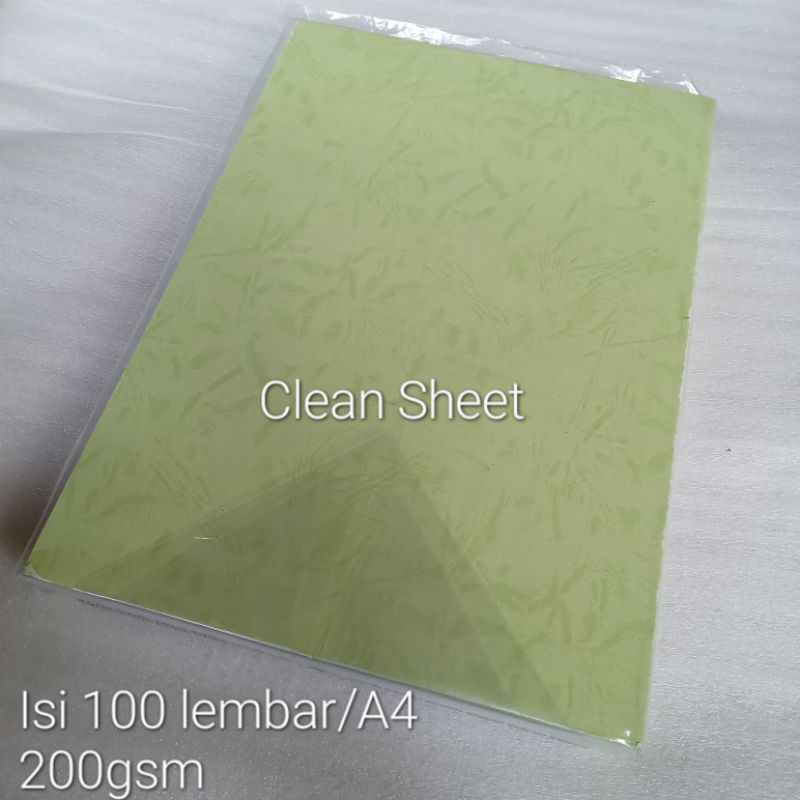 

Kertas cover jilid buffalo A4 200gsm hijau muda(Harga/1 pack,isi 100 lembar)