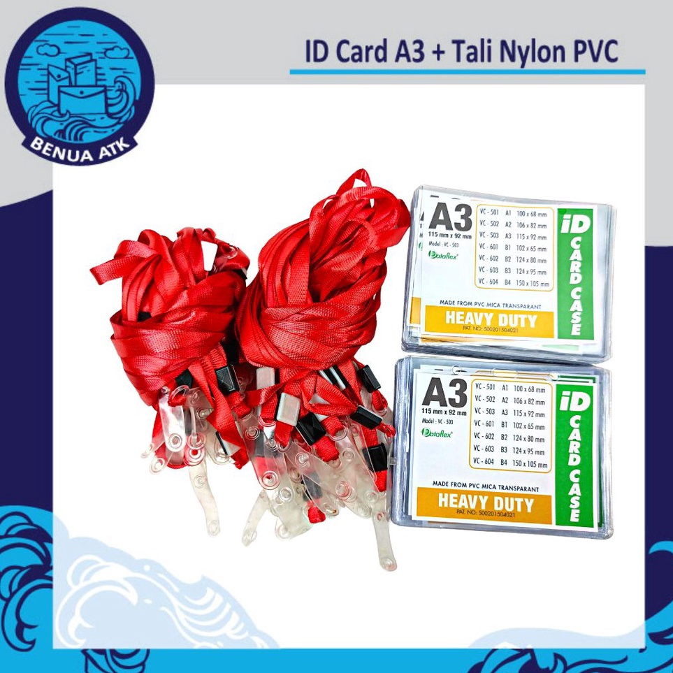 

Model Baru Bundling ID Card A3 Tali ID Nylon Soft PVC Dataflex NYLKSFP