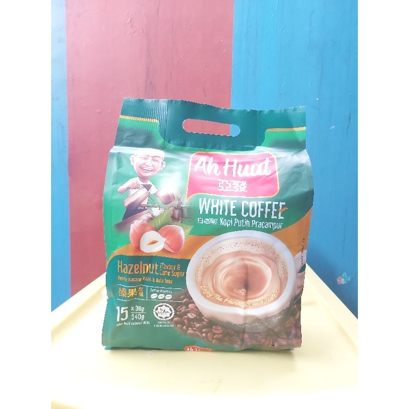 

Ah Huat White Coffee Hazelnut and Cane Sugar / Ahuat Kopi Putih Hazelnut