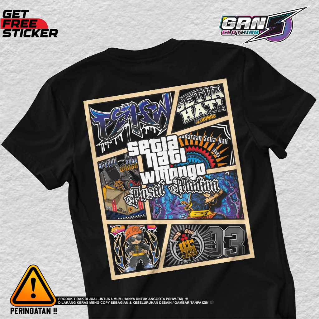 KAOS PSHW-TM "SH Winongo GTA VOL.3" - PSHW/SH Winongo/SH/PENCAK SILAT/1903