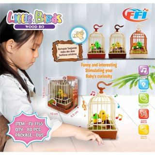 MAINAN BURUNG DALAM SANGKAR / MAINAN SANGKAR BURUNG BUNYI LAMPU