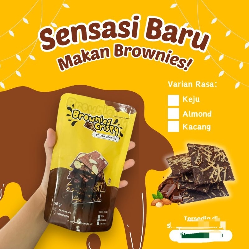 

BROWNIES CRISPY LITA COOKIES BARU