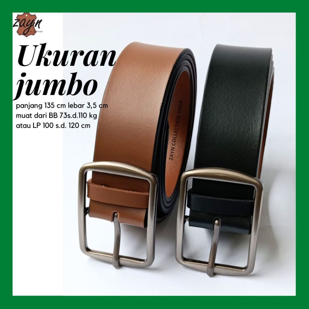 Ikat Pinggang Unisex Ukuran Jumbo Gesper Cowok Oversize Belt Wanita Big Size