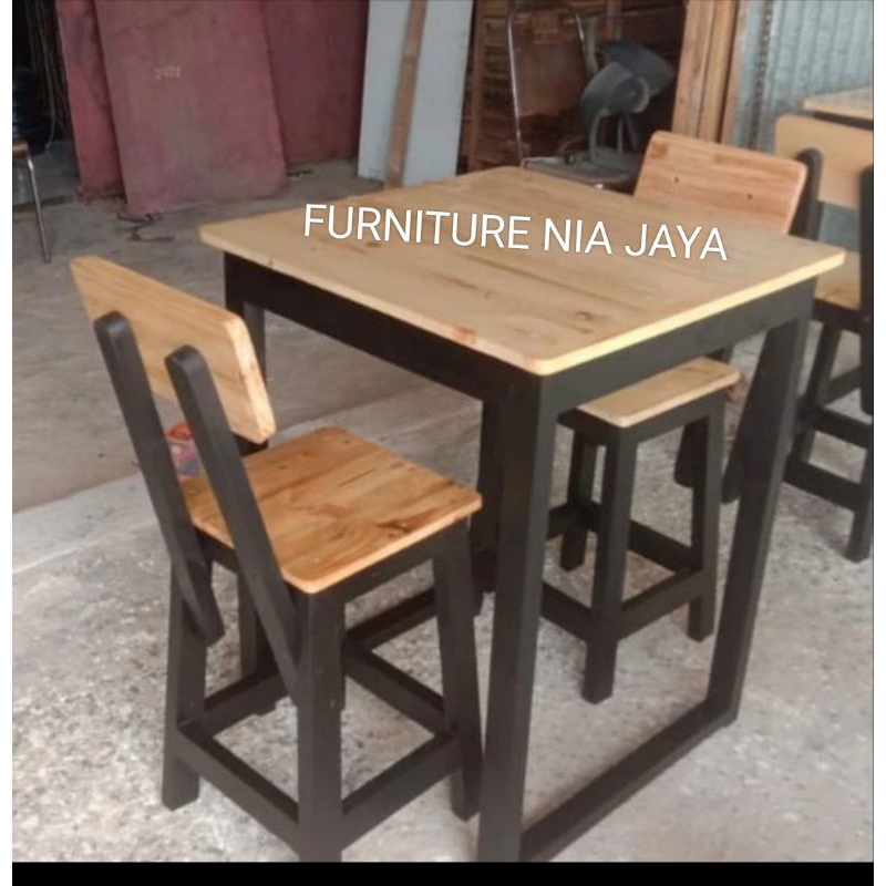 meja cafe 2 kursi sender