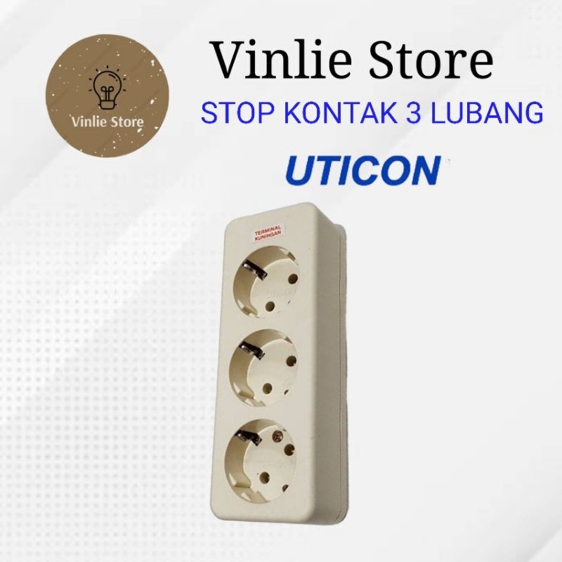 STOP KONTAK COLOKAN UTICON 3 LUBANG
