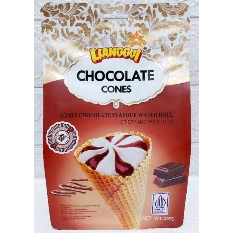 

[HALAL] LIANGGUI CHOCOLATE CONES | WAFER ROLL CONE ISI KRIM COKELAT | WAFFLE CONE CHOCOLATE | WAFER | CONE | COKELAT | CEMILAN | SNACK | LIANG GUI