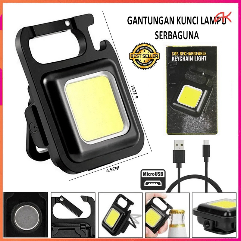 KEYCHAIN LIGHT LAMPU SENTER MINI LED TAHAN AIR KEYCHAIN GANTUNGAN KUNCI MAGNET OPENER