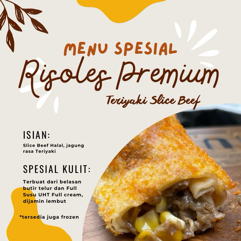 

Risoles SULTAN Premium slice beef teriyaki/blacpepper