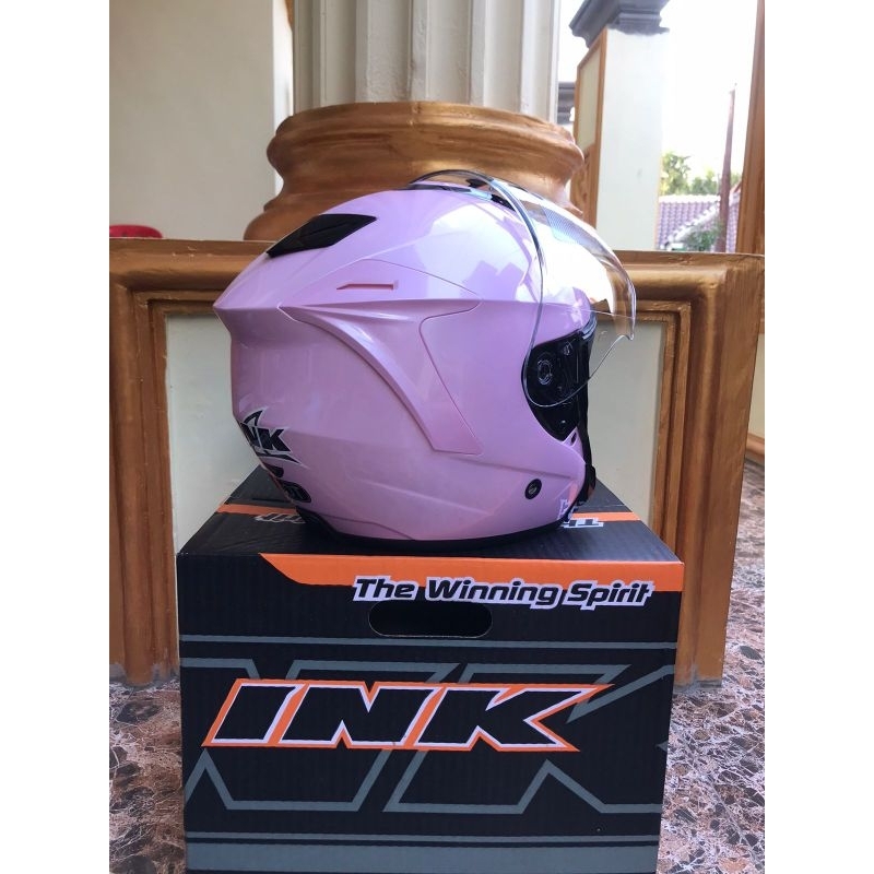 HELM INK DYNAMIC HALF FACE FULL WARNA SOLID ORIGINAL