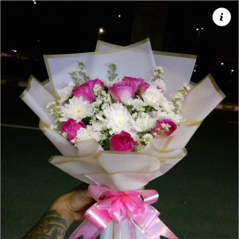 buket bunga segar,buket mawar segar,buket mawar asli