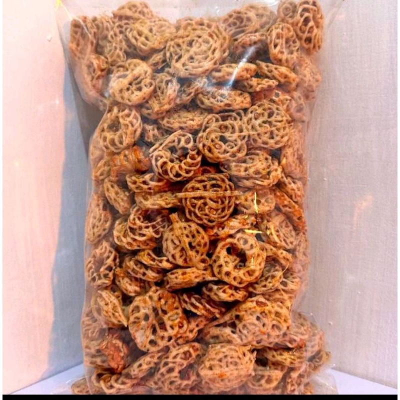 

KRUPUK rafael viral 1kg rasa daun jeruk pedas