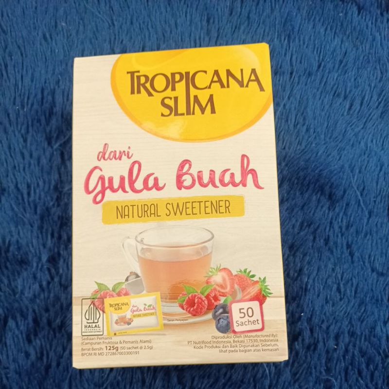 

Tropicana Slim Gula Buah isi 50 sachet Aman untuk diabetes