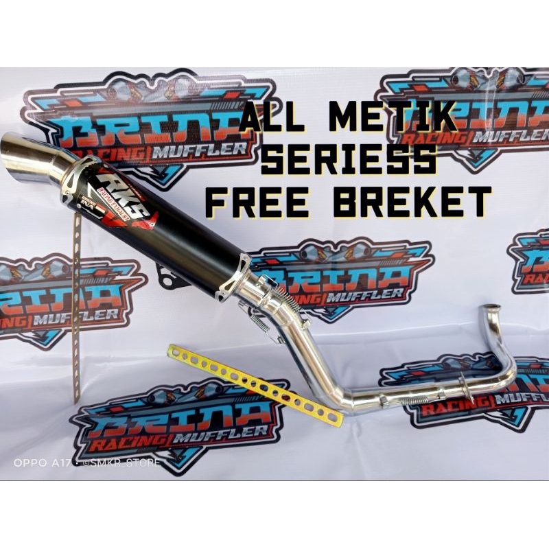Knalpot Samlong Cobra RKS inlet 38 all beat / all metik free breket.