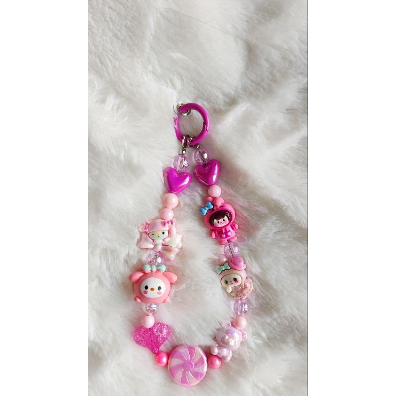 [READY] Gantungan HP luxury My Melody pink Gantungan tas Gantungan HP aesthetic