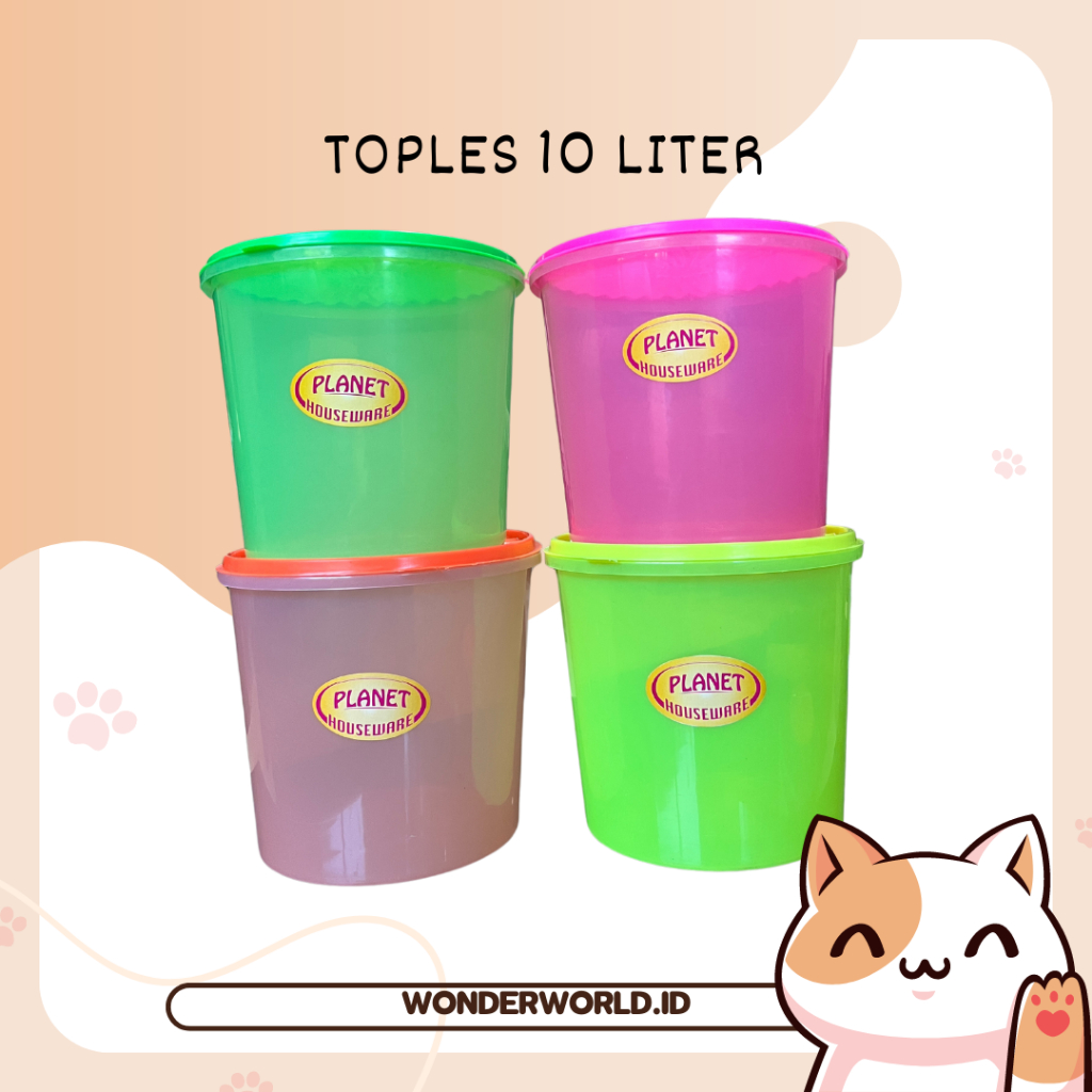 (ISI 1/3PCS)SEALWARE (10 LITER) ;TOPLES 10 LITER;TOPLES BESAR;SEALWARE PLASTIK;KEDAP UDARA ; TEMPAT 