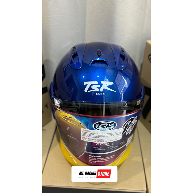 HELM/HELMET TSR RAM 4 NEW POLOSAN MALIBU BLUE BIRU - HELM HALF FACE TSR