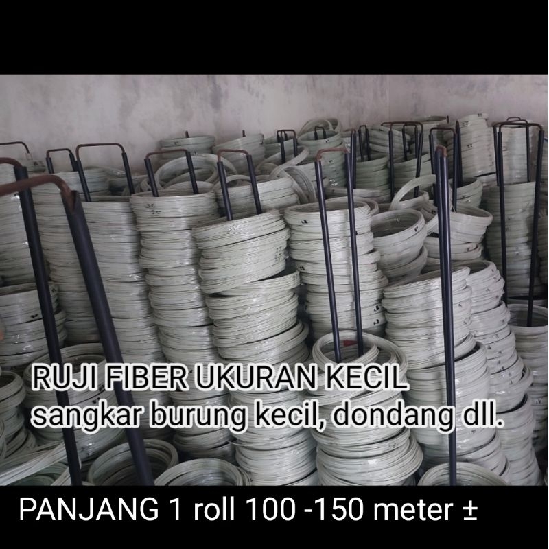 ruji fiber putih ukuran kecil 0.5 mm 0.8 mm 1 mm 1.2 mm untuk sangkar burung kecil