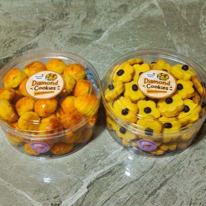 

【 DIAMONDCOOKIES 】PAKET BUNDLING JUMBO 2!! ( Nastar Nanas - Bunga Coklat ) • WISMAN • Premium • Mika Bulat • Isi 2 Mika Bulat