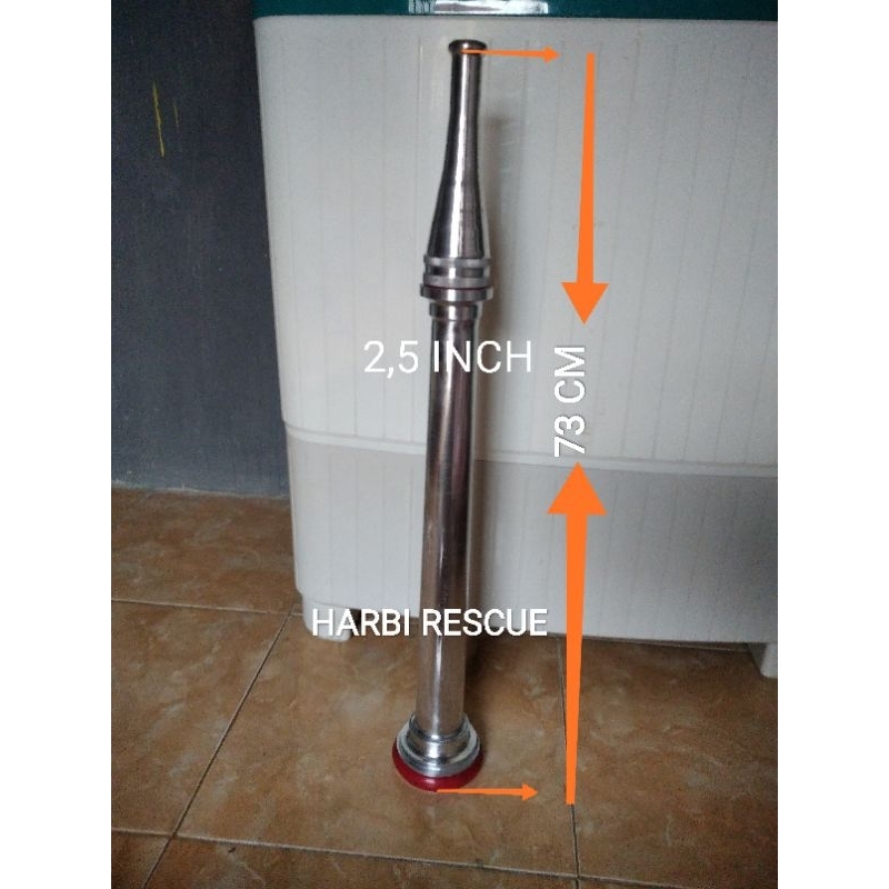 Jet nozzle komper panjang full aluminium 2,5 inch pemadam api