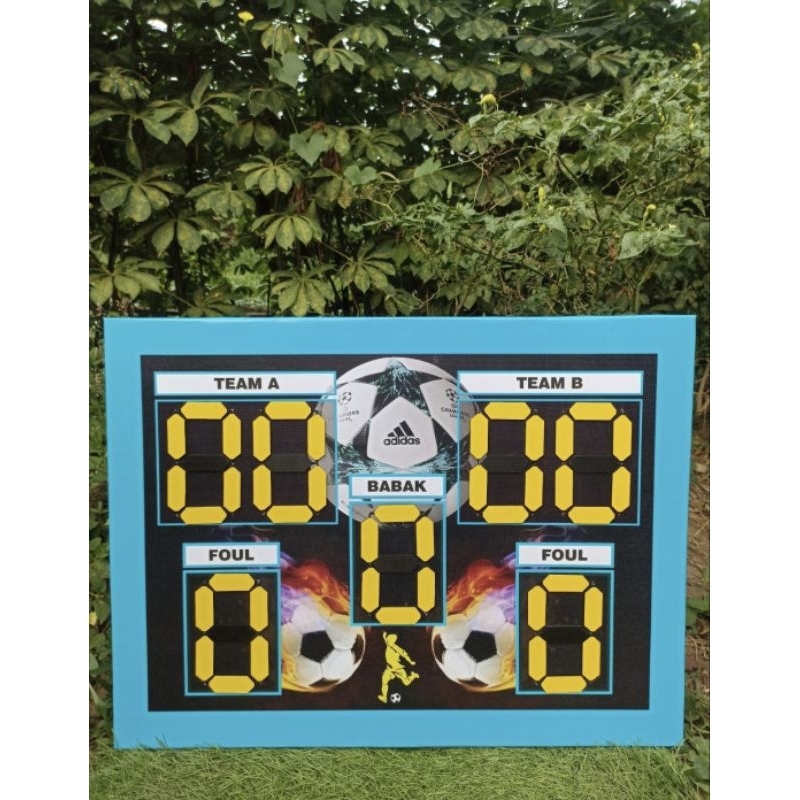 papan poin score board sepak bola futsal fortebel