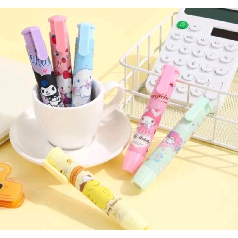 

Penghapus pensil mekanik motif karakter Sanrio / mechanical eraser / penghapus lucu model pulpen