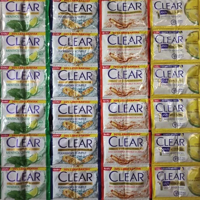 shampoo clear sachet