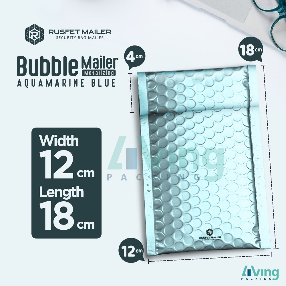 

AMPLOP BUBBLE MAILER 12 X 18 CM PACKAGING BUBBLE ONLINE AQUAMARINE BLUE