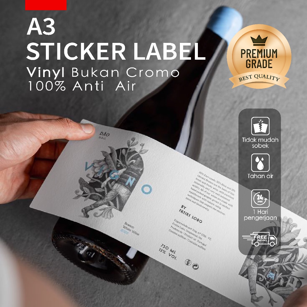 

Custom Sticker Vinyl / Cetak Sticker Label / Sticker Anti Air / Sticker Minuman / Sticker Makanan