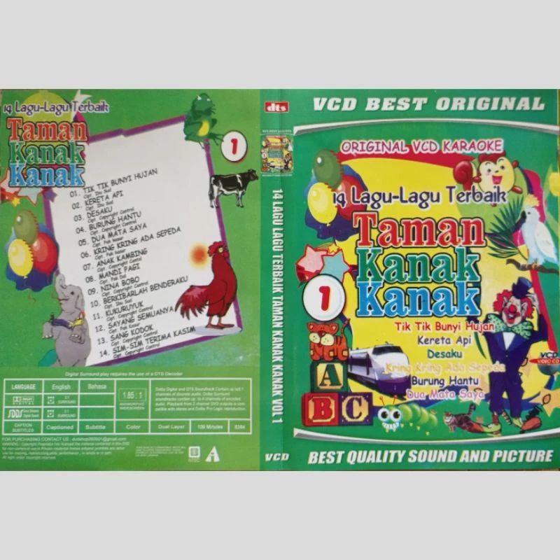 Kaset Video 14 Lagu Lagu Terbaik Taman Kanak Kanak