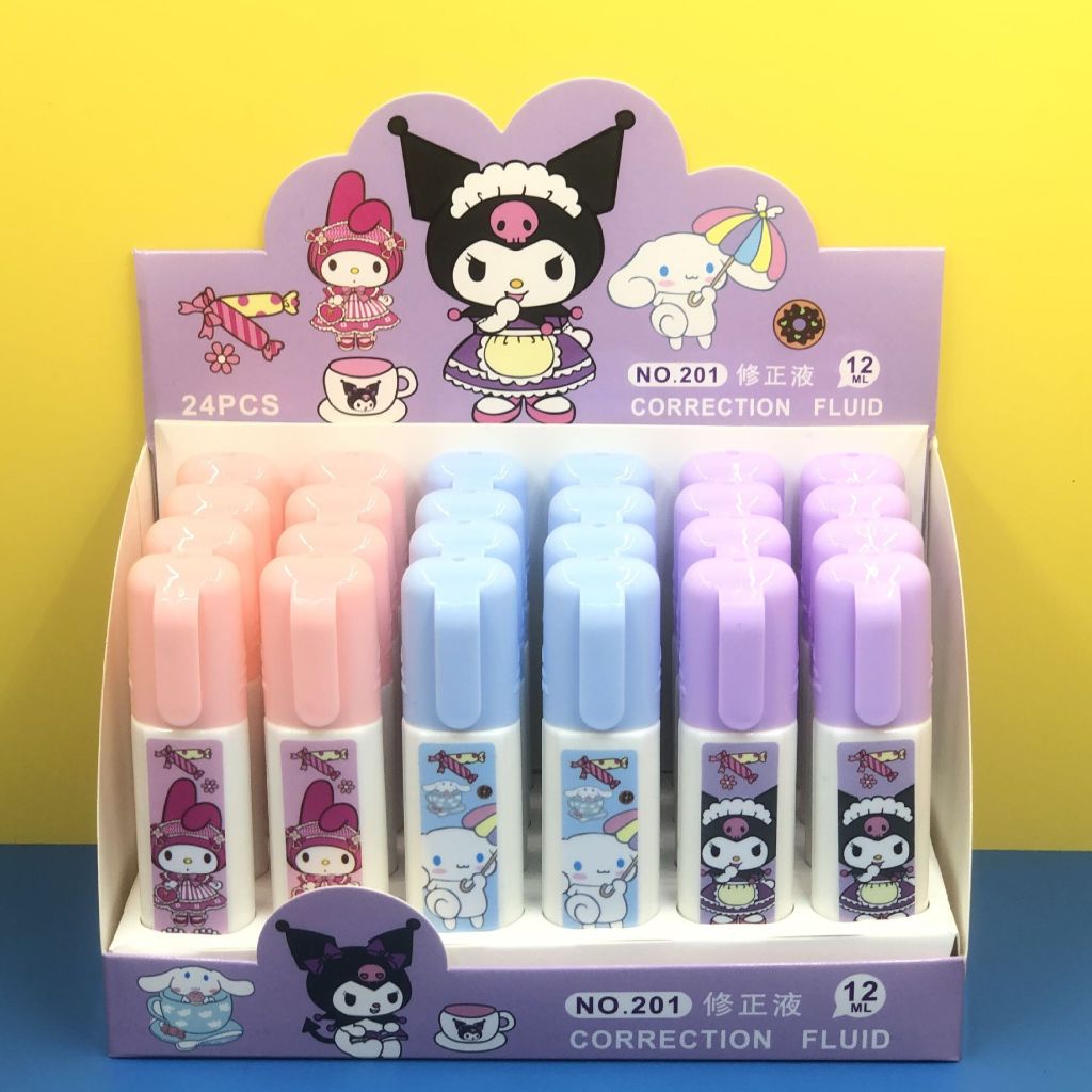 

Tip Ex Cair 12ml Karakter Melody, Kuromi, Cinnamorol Tip Ex Cair karakter Sanrio