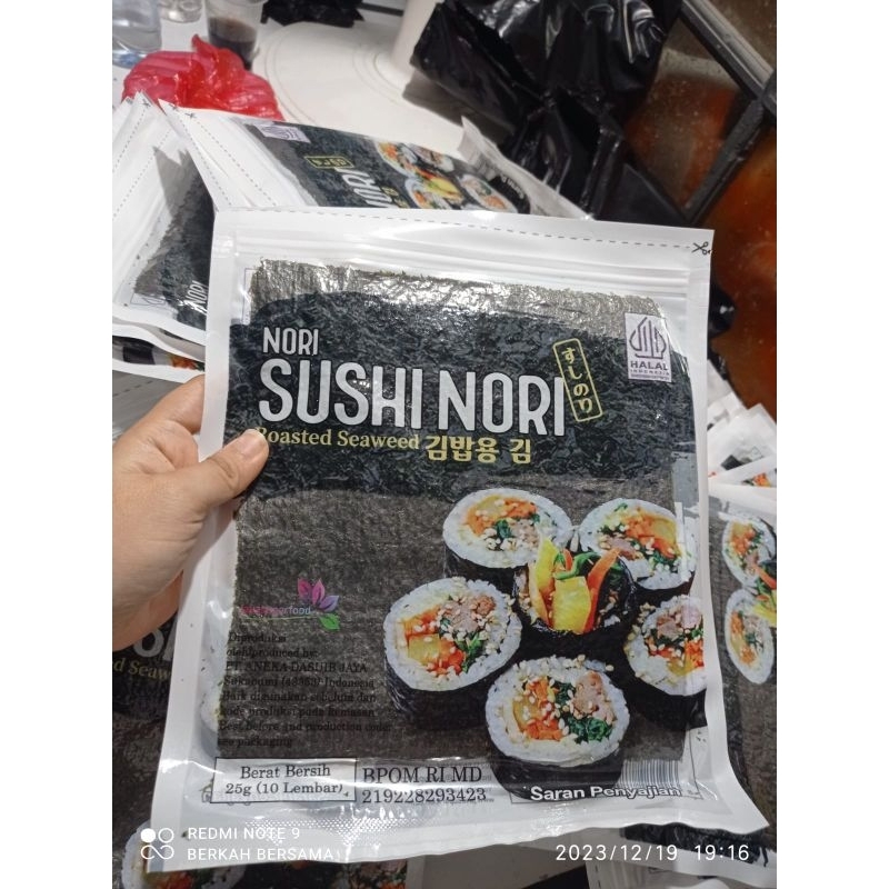 

sushi nori isi 10 lembar