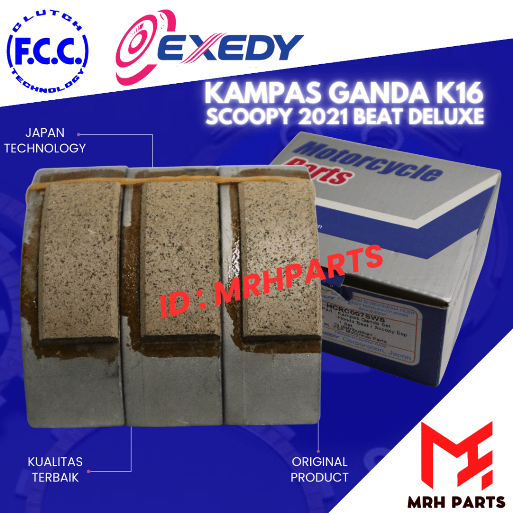 EXEDY Kampas Kopling Ganda Kampas Ganda Scoopy 2021 Beat Deluxe Genio Beat Fi Scoopy Spacy K16 ORIGI