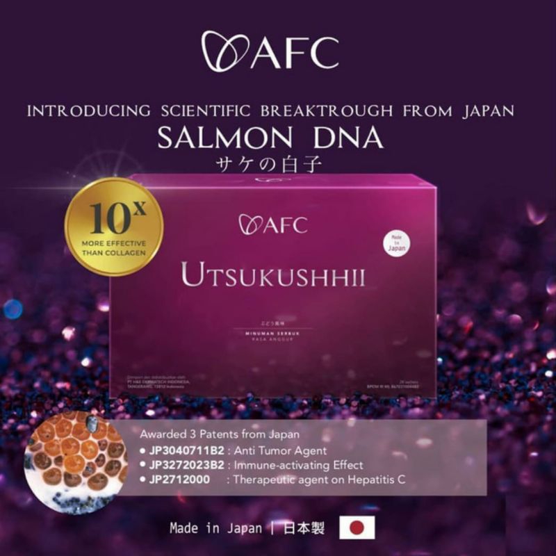 AFC UTSUKUSHHll SALMON DNA ISI 28 SACHET Utsukushhii _ Utsukushhll afc sop