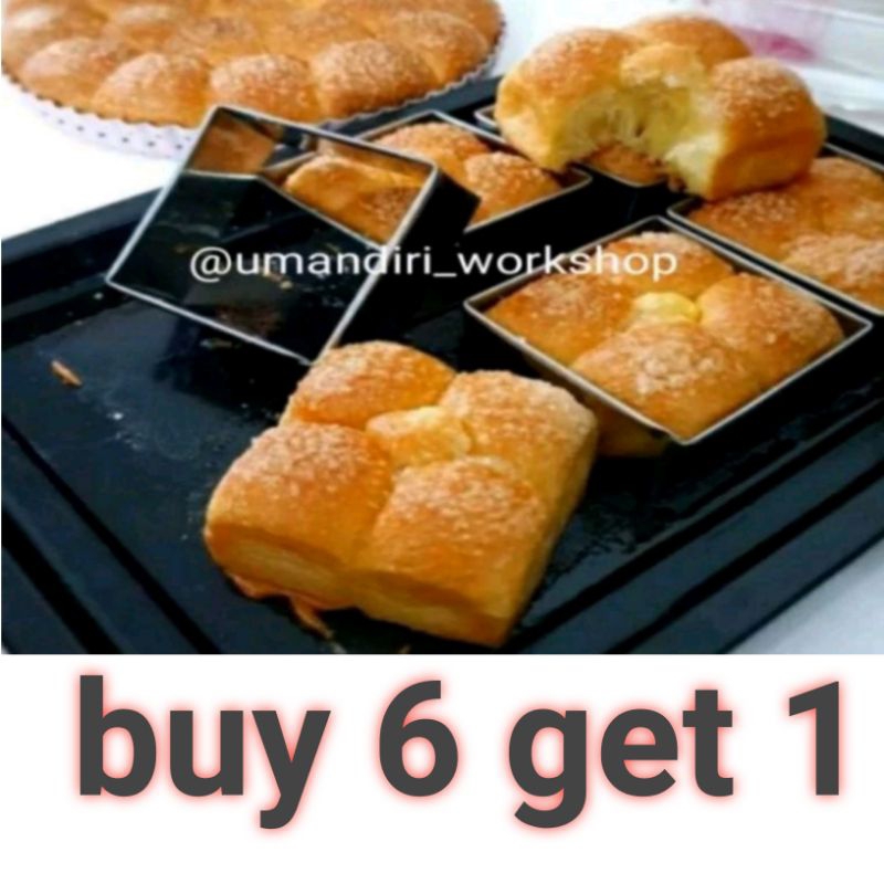 Promo ring kotak beli 6 gratis 1 Ring Kue/ Cetakan Roti /Ring Roti Kotak /Ring Sandwich /Ring Burger