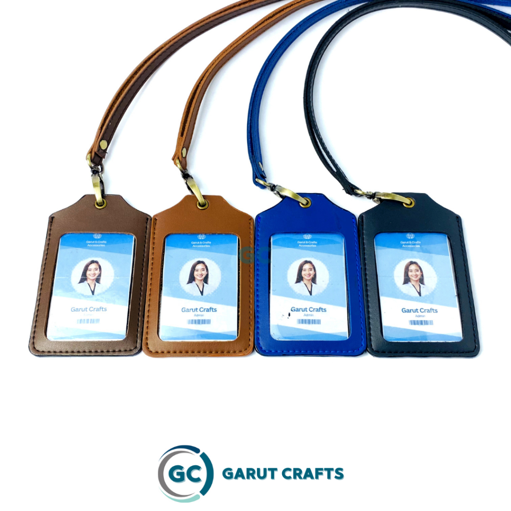 

Id Card Holder Kulit Name Tag Holder Kulit Lanyard Card Kulit