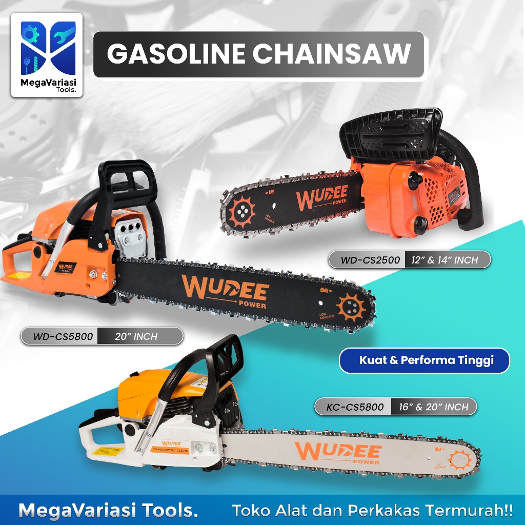 Chainsaw Gergaji Rantai Elektrik Mini Gergaji Pemotong Kayu Gasoline Chainsaw Model 2500 Chain