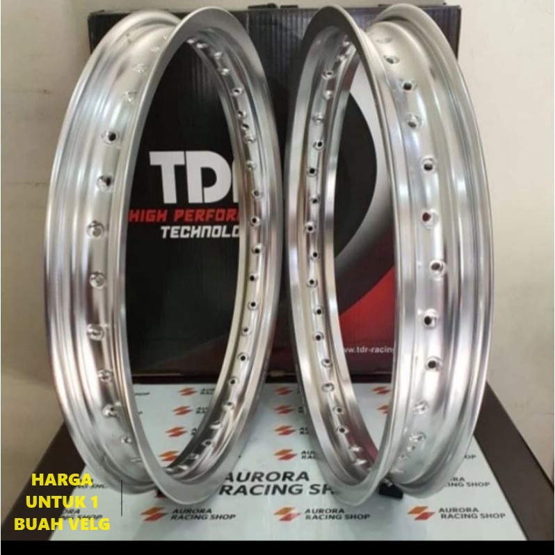 Velg TDR W kotak SILVER Ring 17, Velg Peleg TDR W 140, 160, 185, 215 ring 17 silver TDR ORI