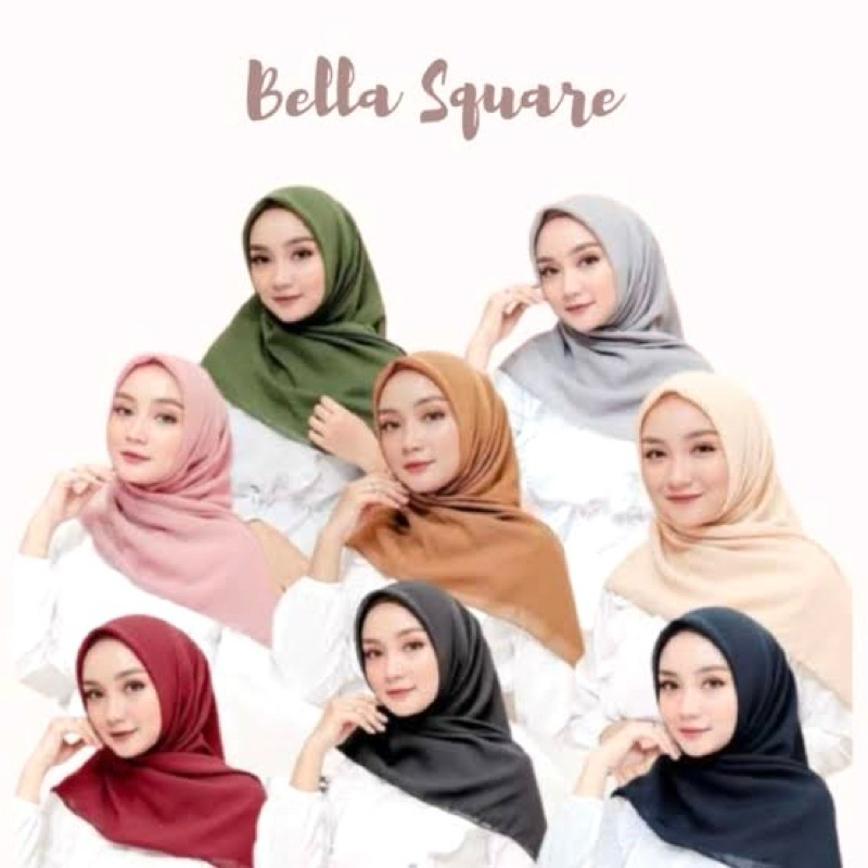Hijab Bella Square/Bella Square Segi Empat Polycotton