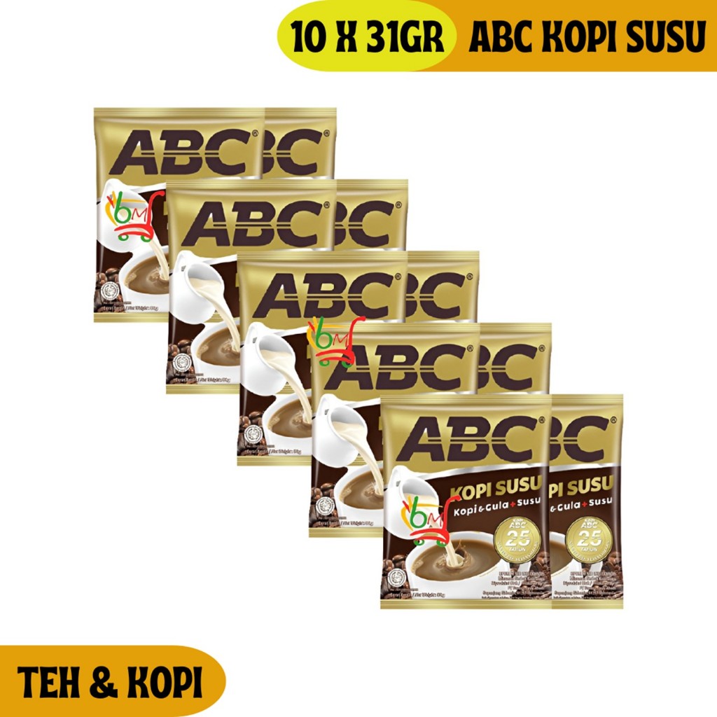 

ABC Kopi Susu Kemasan Renceng 3in1 Lengkap dengan Gula