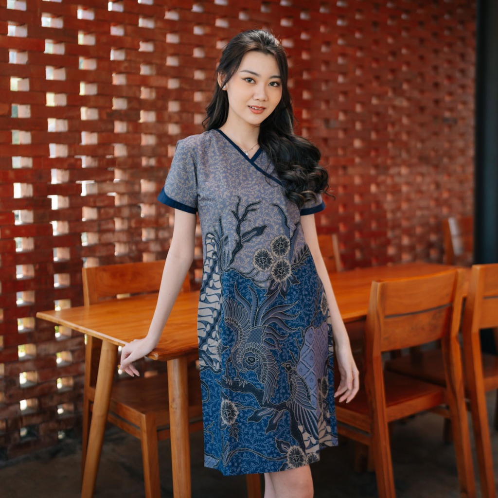 My Aksa Batik Wanita Dress Furing Elena Ernest Early
