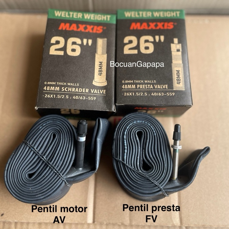 Ban dalam sepeda MTB Maxxis 26 x 1525 presta FV 48mm i A3N7