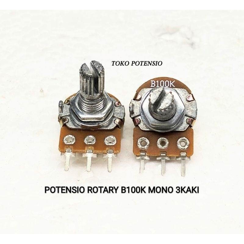 POTENSIO ROTARY B100K MONO 3 KAKI B100K
