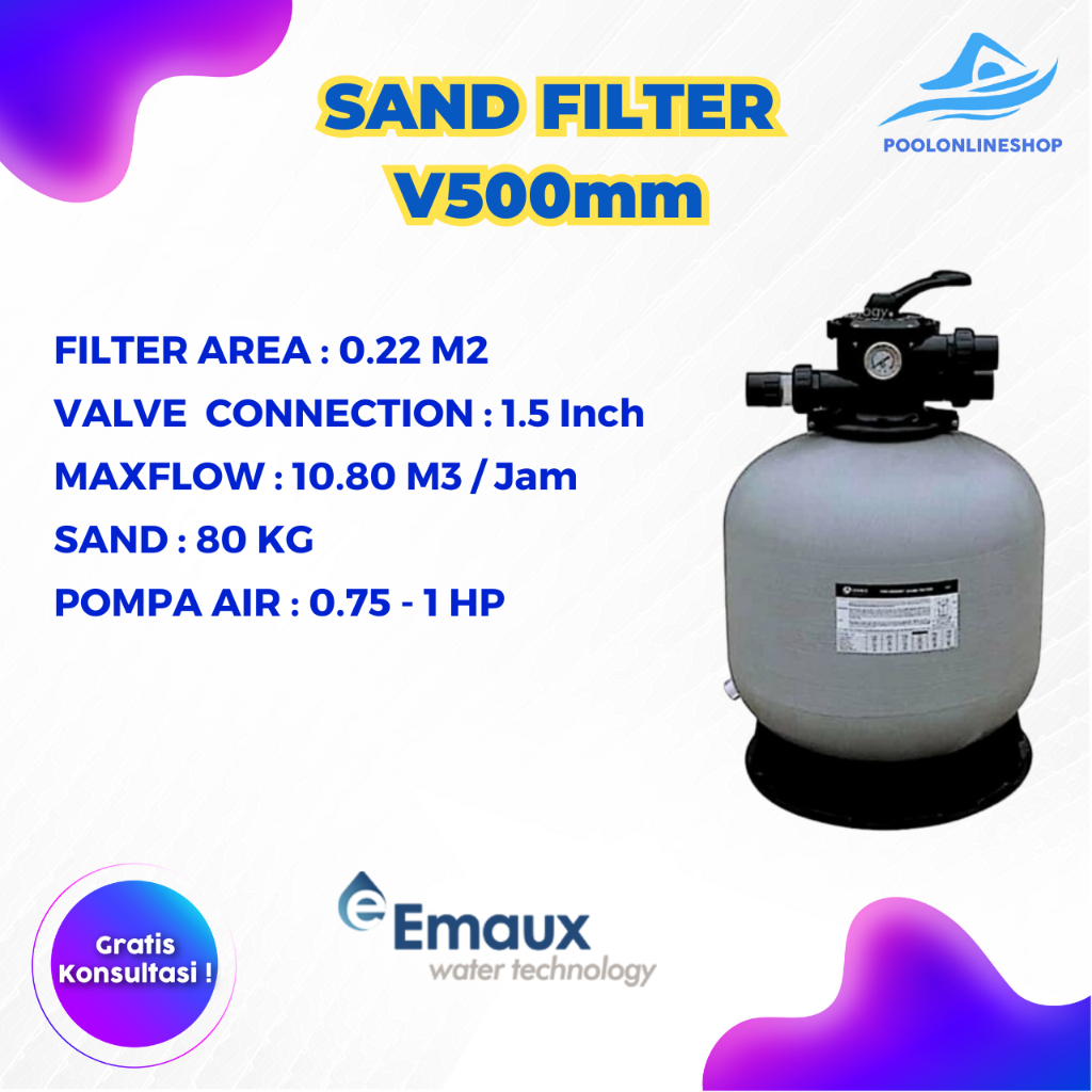 Sand Filter Emaux V500mm / Filter Emaux V 500mm