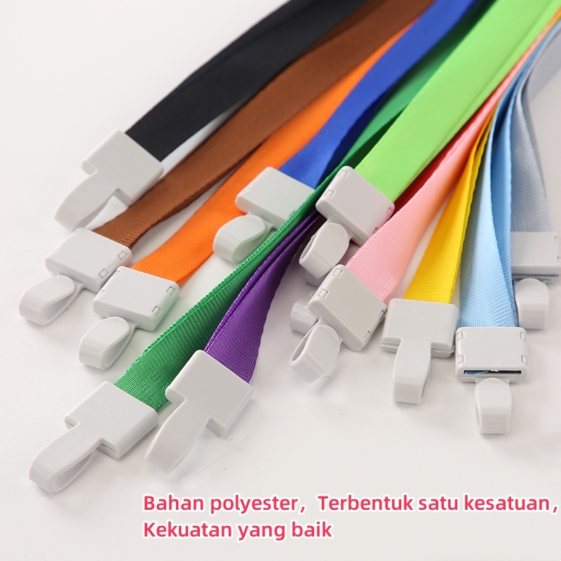 

Tali ID Card Lanyard dengan Puller, Gantungan Name Tag 1.5 cm