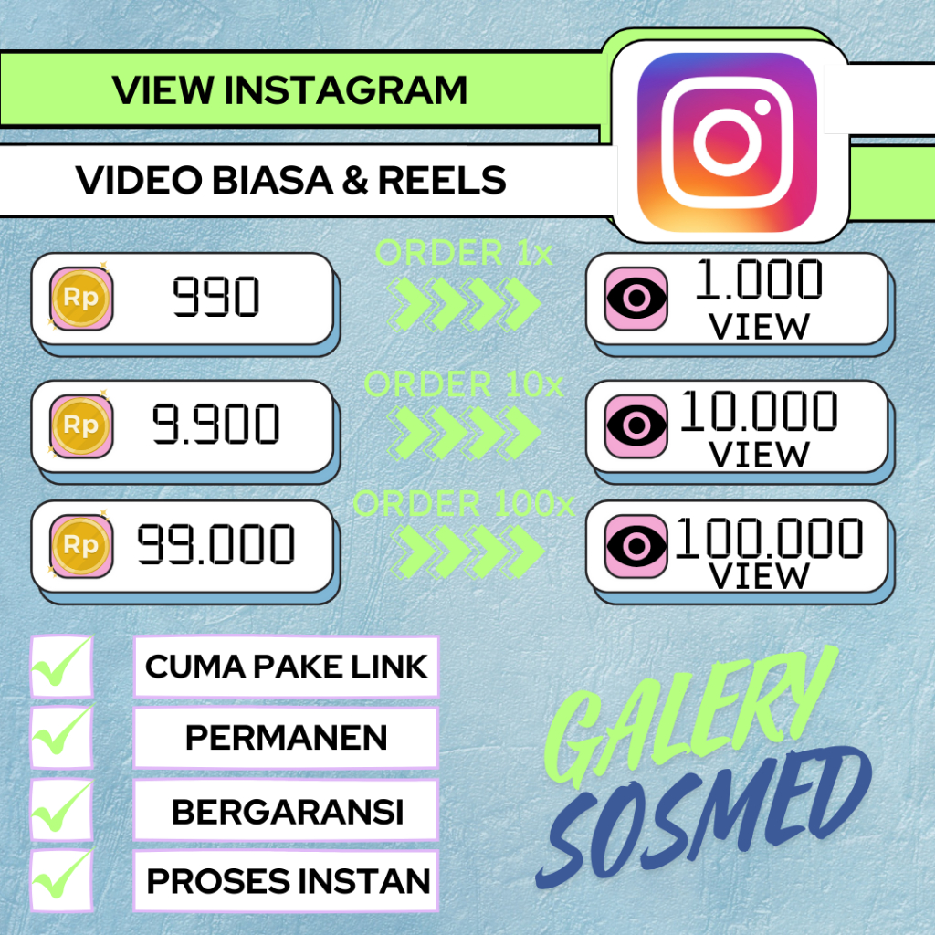 Views INSTAGRAM - Views Post Reels / video biasa Permanen Bergaransi penonton instagram